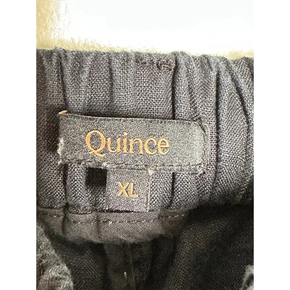 QUINCE 100% European Linen Pants Black Sz XL {3X25}